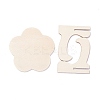Flower Wooden Mini Chalkboard Signs LS-AJEW-M035-09-2