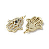 Brass Micro Pave Cubic Zirconia Pendants KK-G485-22E-G-2