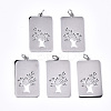 Non-Tarnish 304 Stainless Steel Pendants STAS-S116-016P-1