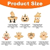 14Pcs 7 Styles Halloween Theme Rack Plating Luminous Alloy Enamel Pendants ENAM-FS0002-10G-4