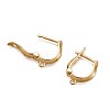 Rack Plating Brass Hoop Earring Findings with Latch Back Closure KK-TA0007-39-3