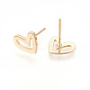 Brass Stud Earrings KK-S348-123-2