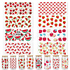 8Pcs 8 Styles PVC Plastic Waterproof Decorative Sticker Labels DIY-SP0004-93D-1