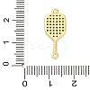 Brass Micro Pave Clear Cubic Zirconia Connector Charms KK-P288-01G-3