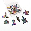 12Pcs 6 Style Ocean Themed Alloy Pendants FIND-LS0001-01-3