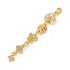 Brass Micro Pave Clear Cubic Zirconia Pendants LS-KK-D101-01B-G-2