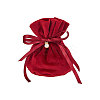 Velvet Jewelry Bags with Drawstring & Plastic Imitation Pearl LS-TP-CJC0001-03A-1
