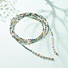 Natural Pearl & Glass Seed Beaded Rope Knot Multi Layered Necklace for Women NJEW-JN03908-02-2