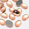 Faceted Glass Oval Cabochons GGLA-F008C-11-1