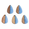 Opaque Resin & Walnut Wood Pendants RESI-S389-027A-C01-1