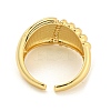 Clear Cubic Zirconia Open Cuff Ring RJEW-L121-044G-3