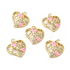 Real 18K Gold Plated Brass Micro Pave Clear Cubic Zirconia Pendants KK-E068-VB214-1-3