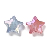 Star UV Plating Luminous Rainbow Iridescent Acrylic Beads LACR-R001-11A-4