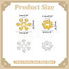 200pcs 4 styles Snowflake Alloy Spacer Beads TIBEB-ME0001-05-2
