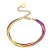 Segment Dyed Polyester Threads Multi-strand Bracelets BJEW-JB05672-04-1