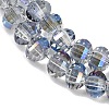 Electroplate Transparent Glass Beads Strands EGLA-B011-08A-HR02-3