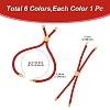 6Pcs 6 Colors Twisted Nylon Cord Silder Bracelets DIY-FS0008-93-4