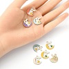 10Pcs 5 Colors Alloy Enamel Pendants ENAM-YW0002-72-3
