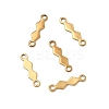 304 Stainless Steel Rhombus Bar Links Connector Charms STAS-A134-01D-G-1