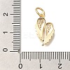 Brass Micro Pave Cubic Zirconia Pendants KK-Q001-06G-3