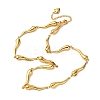 304 Stainless Steel Link Chain Necklaces for Women NJEW-G178-01G-02-4