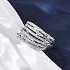 Brass Micro Pave Clear Cubic Zirconia Finger Rings LS-RJEW-S398-01P-3