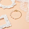 Natural Pearl Beaded Link Bracelet with 304 Stainless Steel Rolo Chains for Women BJEW-JB08776-01-2
