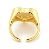 Brass Micro Pave Clear Cubic Zirconia Open Cuff Ring for Women RJEW-M173-02C-G-3