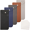 5Pcs 5 Colors Rectangle PU Leather Eyelasses Case AJEW-CN0005-39-1