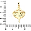 Brass Micro Pave Cubic Zirconia Pendants KK-D357-27G-3