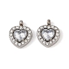 304 Stainless Steel Cubic Zirconia Pendants STAS-A076-02P-01-1