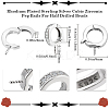 2Pcs Rhodium Plated 925 Sterling Silver Micro Pave Cubic Zirconia Cup Peg Bails FIND-BBC0003-44-2