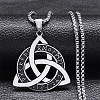 201 Stainless Steel Pendant Necklaces LS-NJEW-C066-08P-1