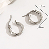 Fashionable Unique Design 201 Stainless Steel Twist Hoop Earrings TL6585-5