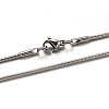 304 Stainless Steel Snake Chain Necklaces NJEW-E122-31A-1