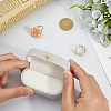 1Pc Rectangle Velvet Couple Rings Box CON-BBC0001-20C-3