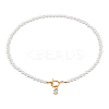 1Pc Brass Clear Cubic Zirconia Letter Pendant Necklaces NJEW-LP0001-32S-1