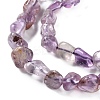 Natural Purple Phantom Quartz Purple Lodolite Quartz Beads Strands G-P497-01C-32-4