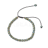 Electroplate Non-magnetic Synthetic Hematite Column & Disc Beads Braided Bead Bracelets for Women Men BJEW-JB13300-2
