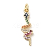 Brass Micro Pave Cubic Zirconia Pendants KK-R162-034D-G-1
