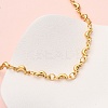 304 Stainless Steel Moon Link Chain Necklaces for Women NJEW-G178-09G-3