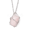 304 Stainless Steel Empty Macrame Pouch Pendant Singapore Chain Necklace Making NJEW-JN05280-2