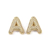 Brass Micro Pave Clear Cubic Zirconia Pendants KK-Z041-01G-A-1