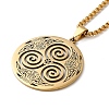 201 Stainless Steel Pendant Necklaces NJEW-K253-01G-3