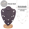 2Pcs 2 Colors ABS Plastic Imitation Pearl Beaded Double Layer Necklaces Set NJEW-AN0001-20-3