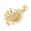 Brass Micro Pave Cubic Zirconia Pendants KK-D357-18G-2