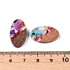 Transparent Resin and Walnut Wood Pendants RESI-T057-03L-3