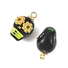Halloween Opaque Acrylic & Alloy Pendants PALLOY-JF05969-02-2