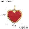 304 Stainless Steel Enamel Pendants STAS-OY005-92G-2
