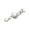 Brass Resin Fold Over Clasps KK-S382-02P-2